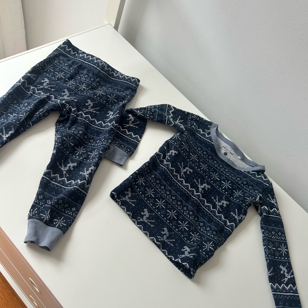 Petit lem size 2T Blue and Gray Patterned Pajama Set